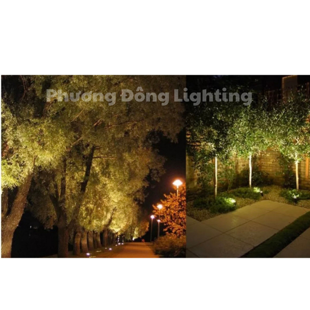 Đèn LED rọi cắm cỏ sân vườn, đèn rọi gốc cây,  trang trí tiểu cảnh 220V - 7W