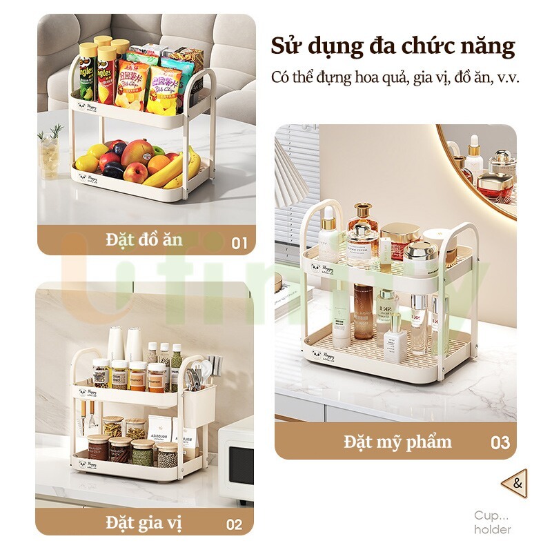 Lifinity Kệ Úp Cốc Có Khay Nước Đa Năng-Khay Để Chén Kệ Gia Vị Vật Liệu PP Dày, Kệ Đựng Gia Vị