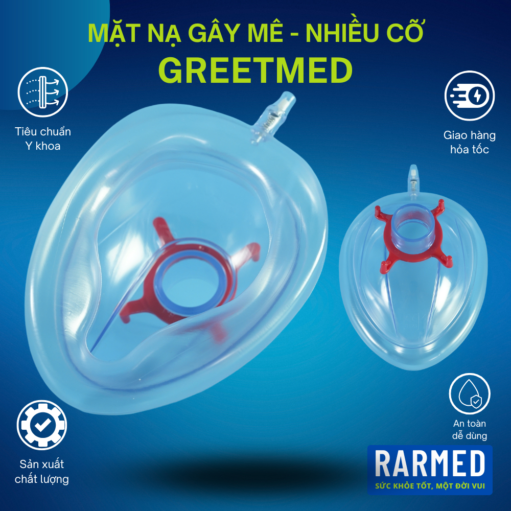 Mặt nạ gây mê Greetmed mask trợ thở cấp cứu y tế gây mê - Nhiều cỡ ...