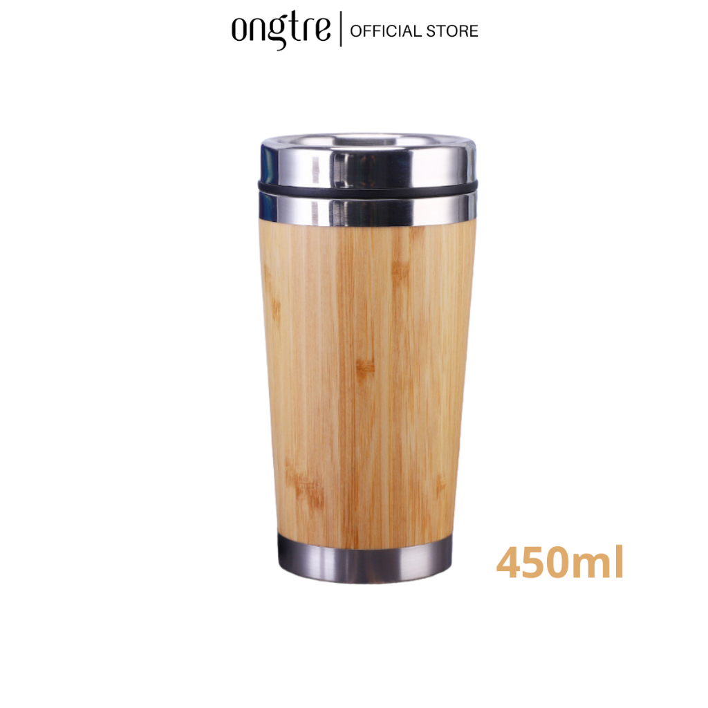 Ảnh Bình giữ nhiệt ONGTRE vỏ tre du lịch, tiện lợi 350/500ml 4