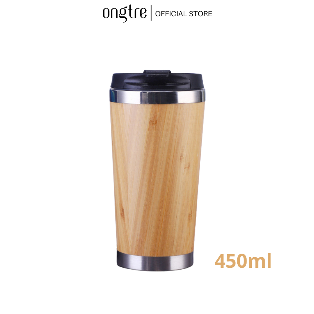 Ảnh Bình giữ nhiệt ONGTRE vỏ tre du lịch, tiện lợi 350/500ml 3