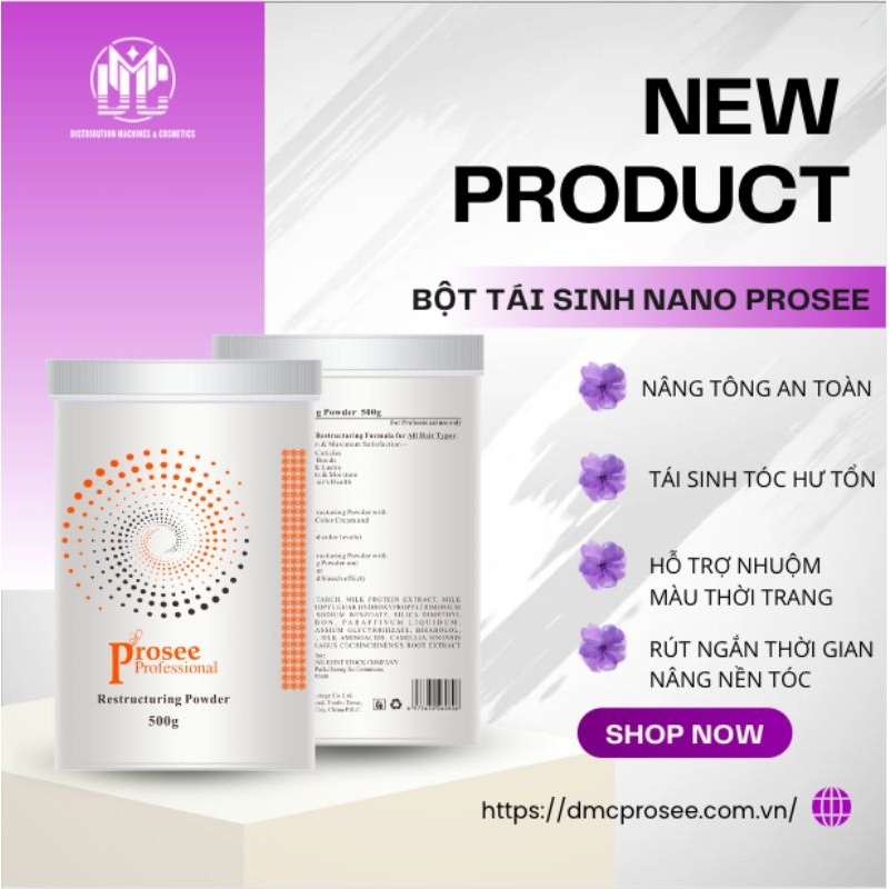 BỘT TẨY NANO - PROSEE | Restructuring Powder 500g | Shopee Việt Nam