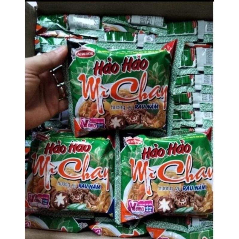 Thùng 30 gói mì chay Hảo Hảo hương vị Rau Nấm 74gr