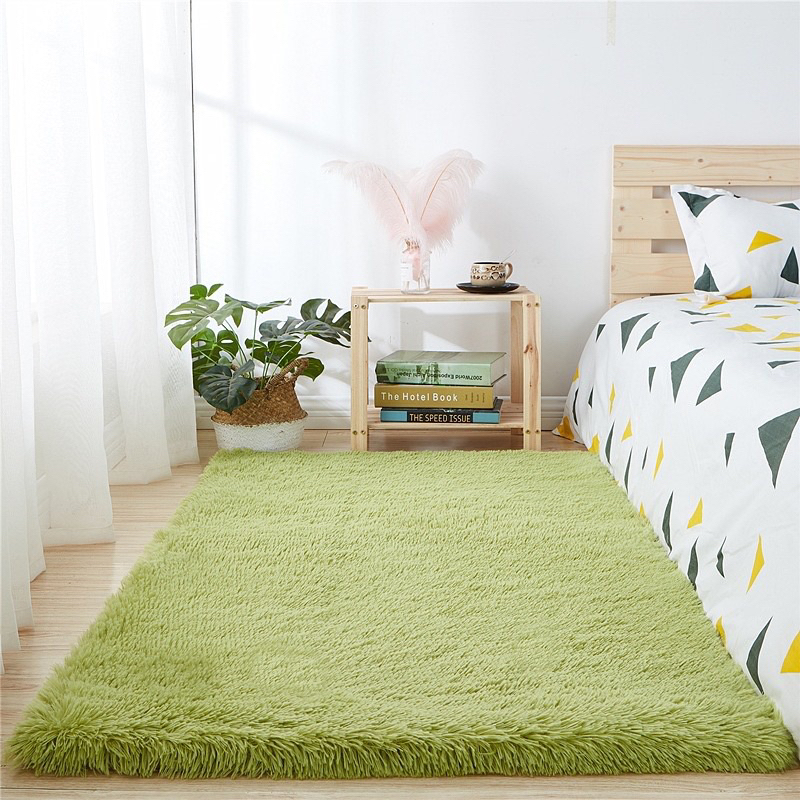 Thảm lông trải sàn giá rẻ 2m x 1m6 - thảm lông loang hàng loại 1