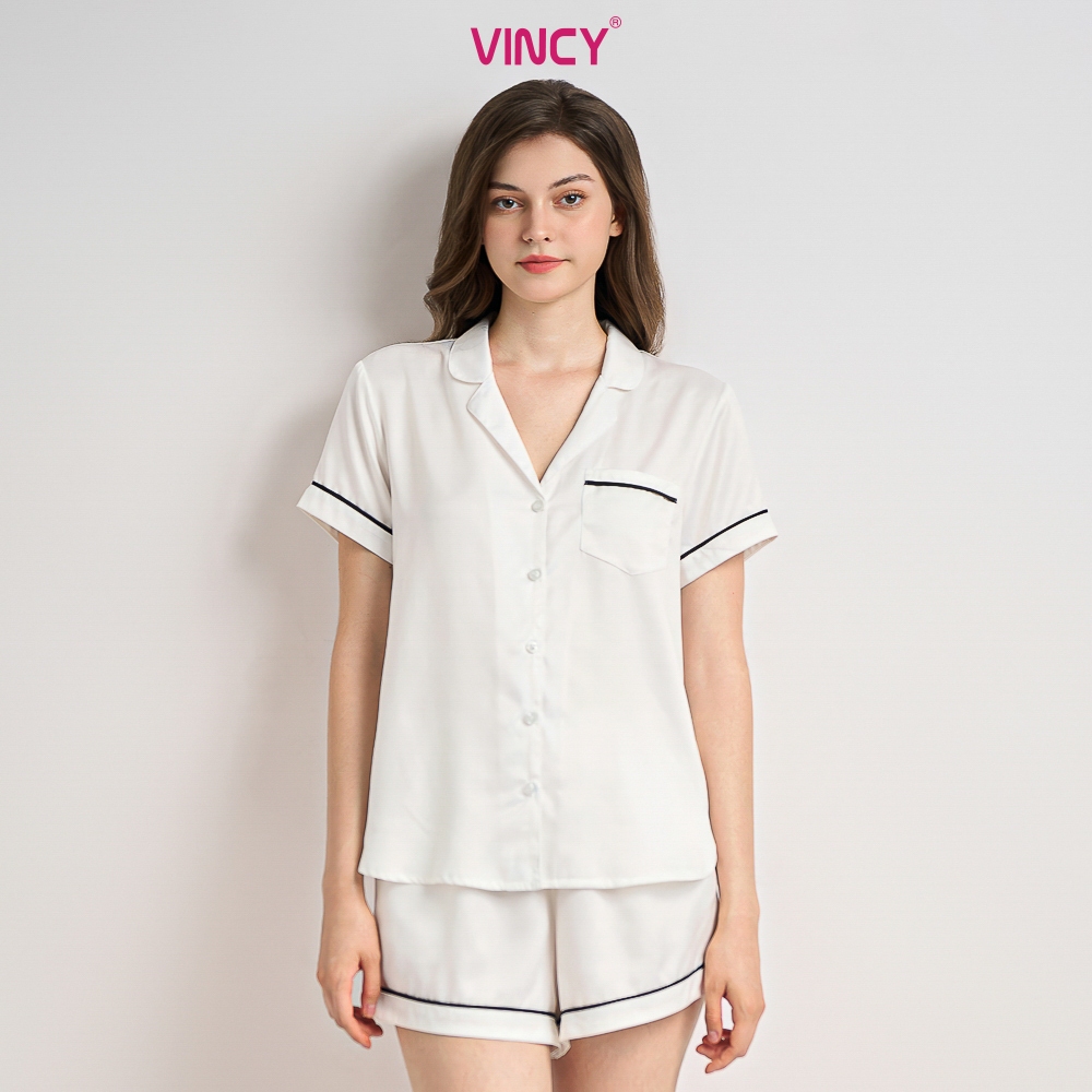 Ảnh Bộ Đồ Shorts Vải Satin Vincy BSS102W21 2