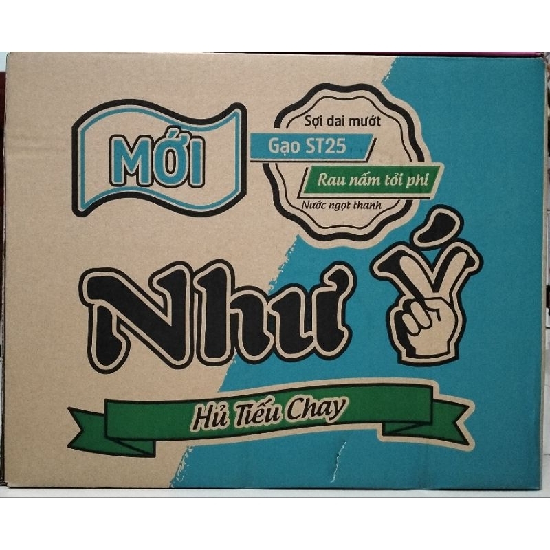 Thùng 30 gói Hủ Tiếu Chay Như Ý cải tiến mới với gạo ST25 và Rau nấm tỏi phi