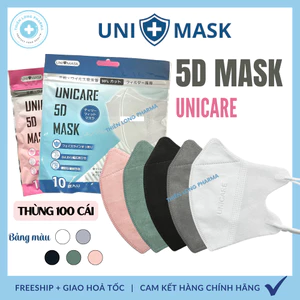Khẩu trang 5D Uni Mask 3 lớp kháng khuẩn hàng chính hãg côngty