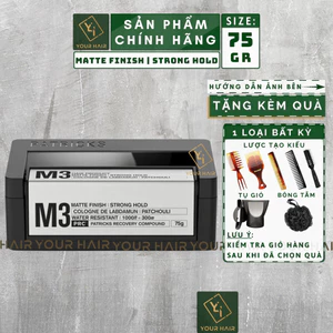 Sáp vuốt tóc PATRICKS M3 Matte Finish | Strong Hold - 75gr