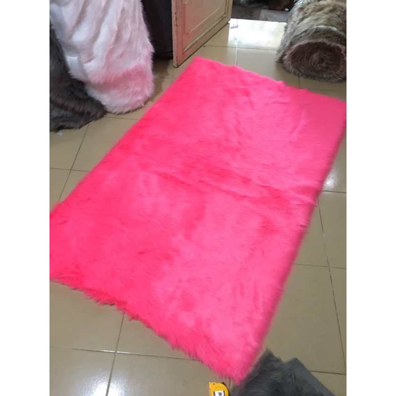 Thảm lông trải bàn trang điểm màu hồng kitty - Thảm lông chụp hình - Thảm lông decor nhà cửa