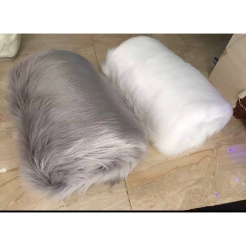 Thảm Lông Lót Bàn - Thảm Lông Chụp Ảnh- Thảm Lông Màu Xám Lông Dài Nhiều Size