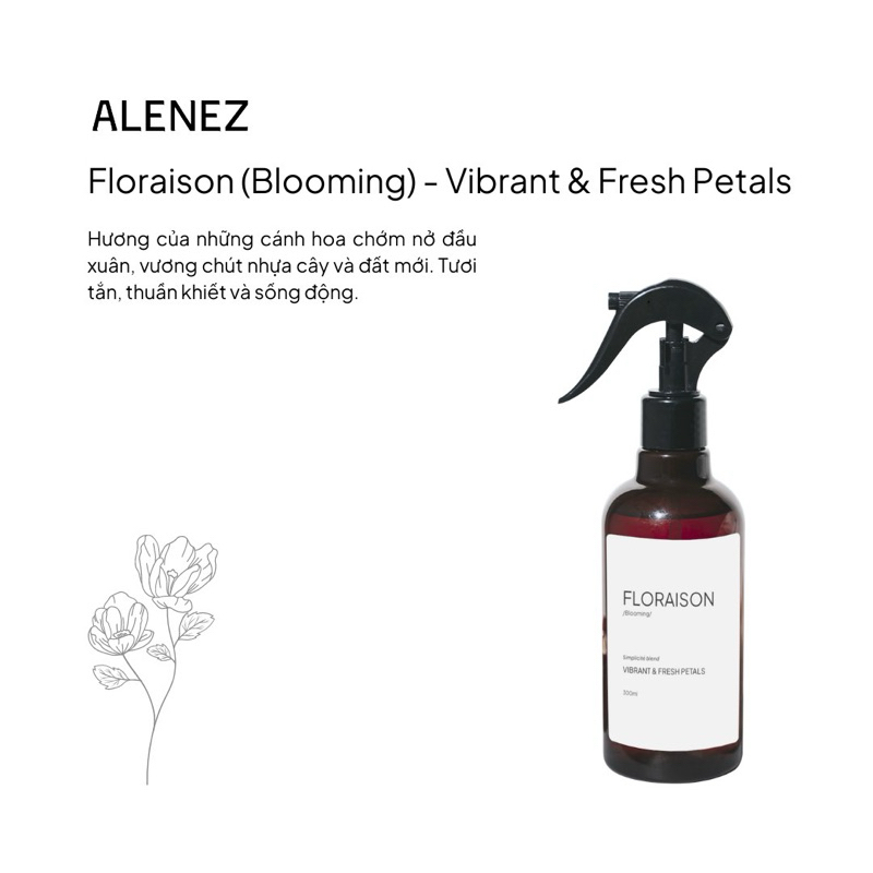 FRAGRANT ROOM SPRAY - XỊT PHÒNG SIMPLICITÉ BLEND MÙI HƯƠNG FLORAISION (BLOOMING) DUNG TÍCH 300ML CHÍNH HÃNG