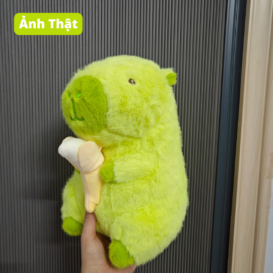 Capybara Xanh Lá Gấu Bông Capybara Xanh Ôm Chuối Mẫu Mới Capybara Màu Xanh Đặc Biệt Sang Trọng Chất Vải Lông Cao Cấp