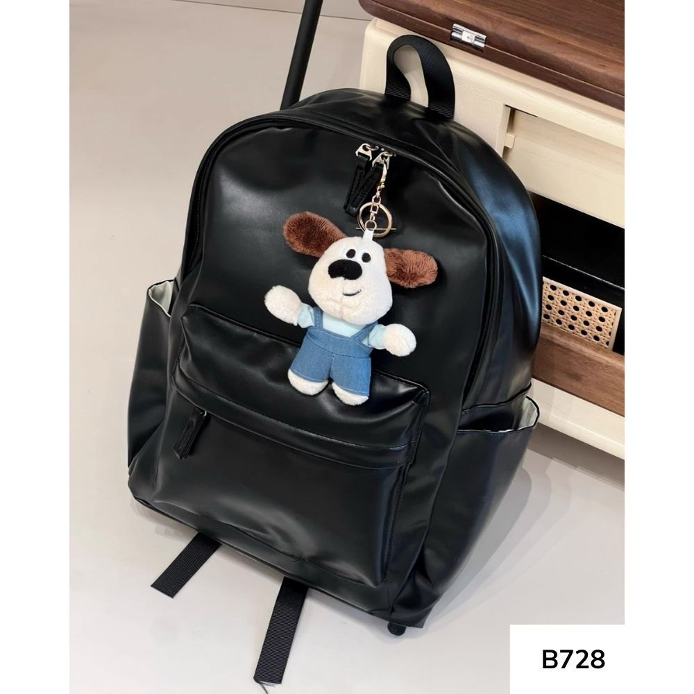 Balo đi học chất liệu da PU nhiều ngăn ulzzang chống nước thời trang phong cách basic hàn quôc B728 gagastore
