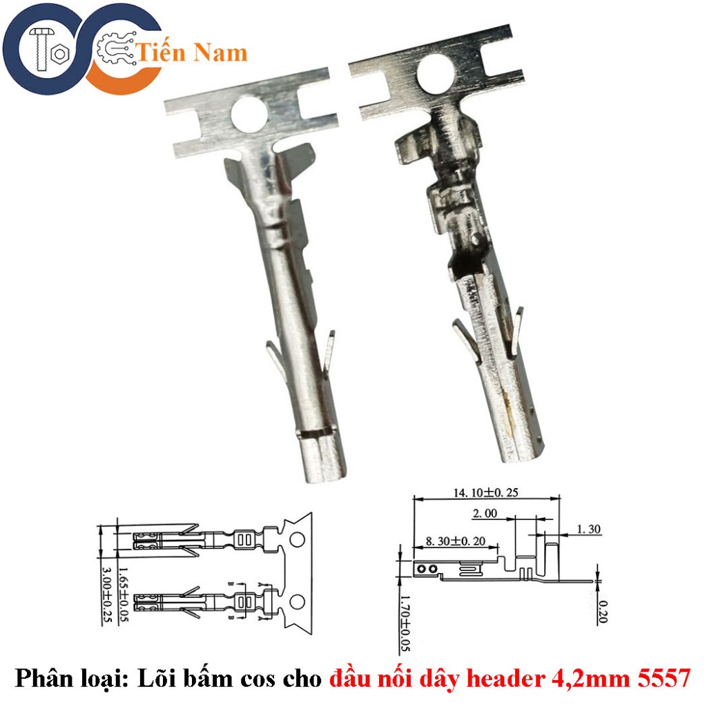 Lõi header 4.2mm 5557 dùng bấm cos cho đầu nối dây header 4.2mm 5557 ...