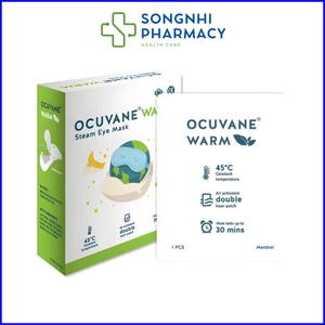 Chườm Ấm Mắt Ocuvane Warm Hộp 5 Miếng - Miếng Che Mắt Chườm Ấm Ocuvane Warm [Hàng chính hãng]