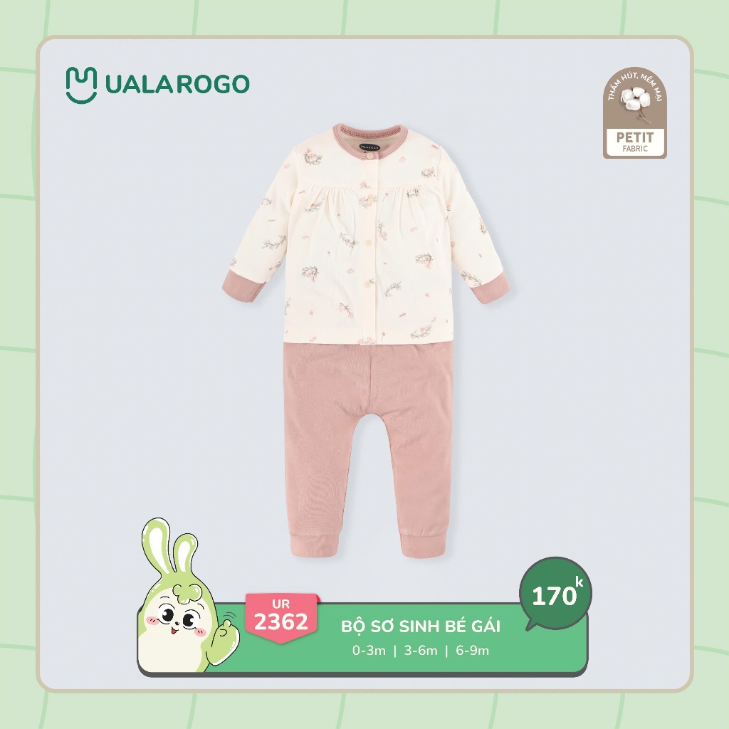 (3-9kg) Bộ Dài Tay Cài Giữa, Cài Lệch Uala Rogo UR2005 UR2228 UR3718 UR2187 UR3878 UR3716