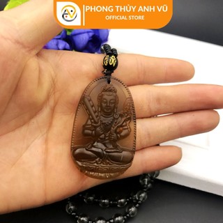 Hư không tạng bồ tát - phật bản mệnh tuổi dần tuổi sửu đã khai quang - chất liệu mã não - BH 12T