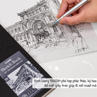 KLONG 🐻🏡 Sổ vẽ phác thảo Sketch Book A5/m giấy trơn / giấy vân 150gsm / 300gsm / 320gsm; MS: 762 - 788 - 785 - 780 - 770
