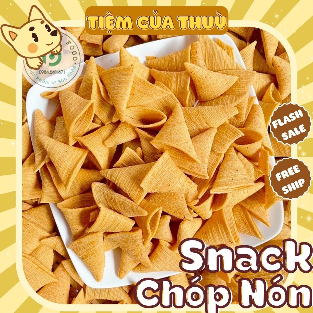 500G Snack Bắp Nón Tam Giác Giòn Tan Tẩm Vị, (Snack Tổng Hợp), Tiệm Ăn ...