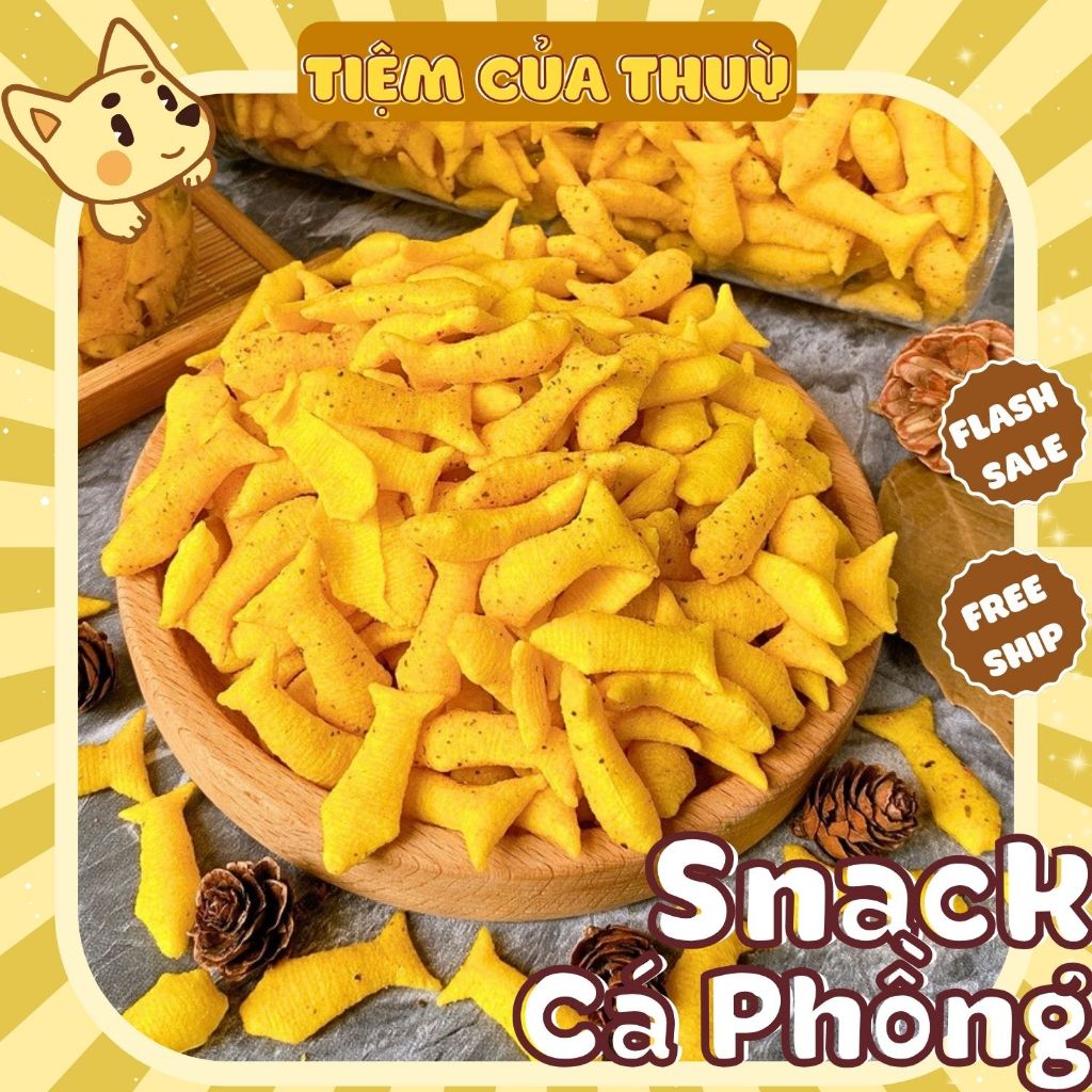 500G Bánh Cá Phồng Cay Thơm Ngon Giòn, Snack Bim Bim Cay Đồ ăn vặt ...