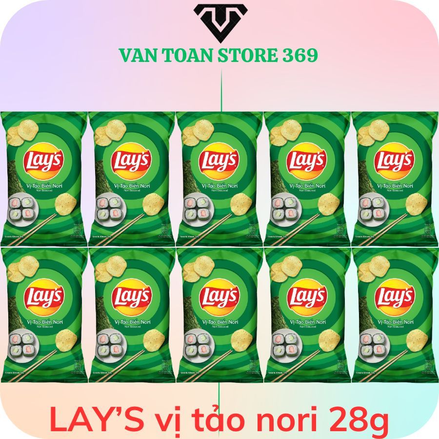 Bánh snack khoai tây LAY'S vị tảo biển nori gói 28g | Shopee Việt Nam