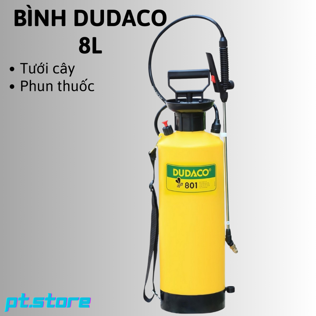 BÌNH TƯỚI CÂY, LÀM VƯỜN, PHUN HÓA PHẨM DUDACO - 8LÍT