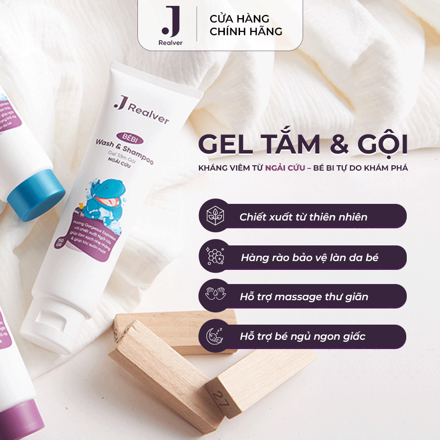 Combo 5 món chăm sóc bé siêu tiết kiệm - 2 Gel tắm gội, 2 Sữa dưỡng thể 150g & Tinh dầu thơm 9ml