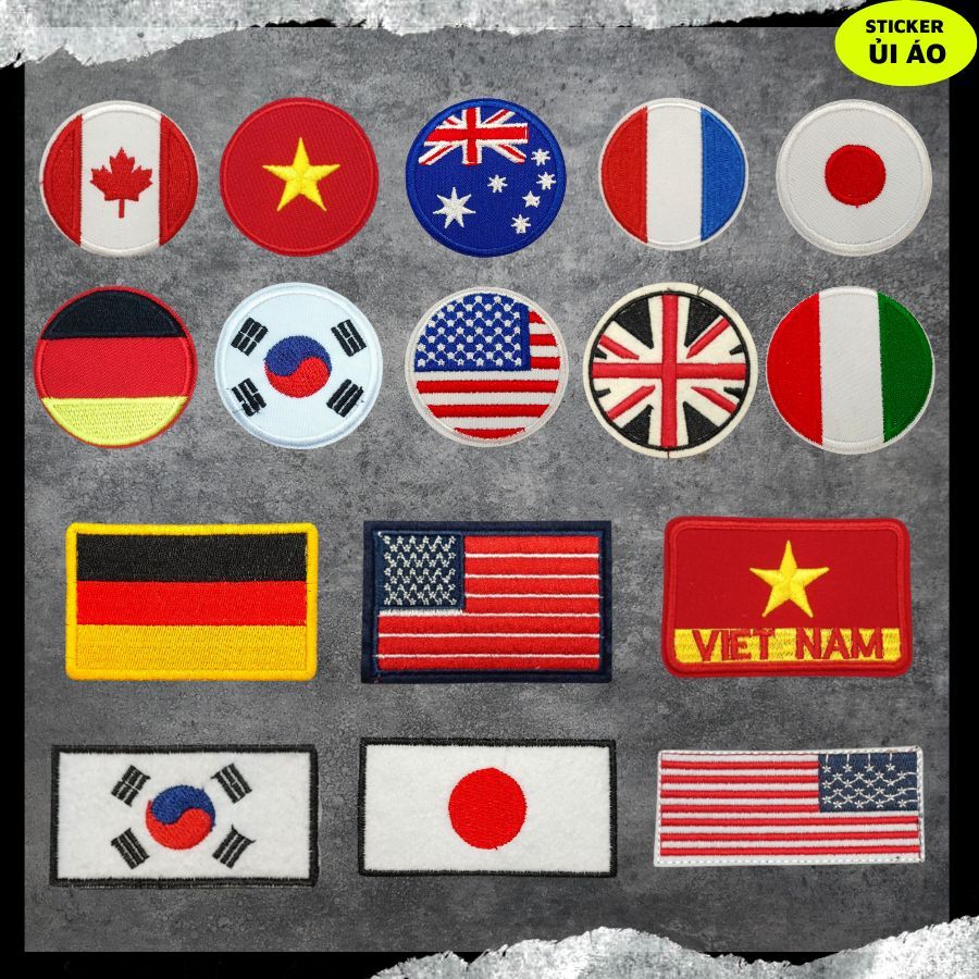 Sticker ủi áo cao cấp, miếng dán quần áo dùng làm Patch ủi, miếng vá ...