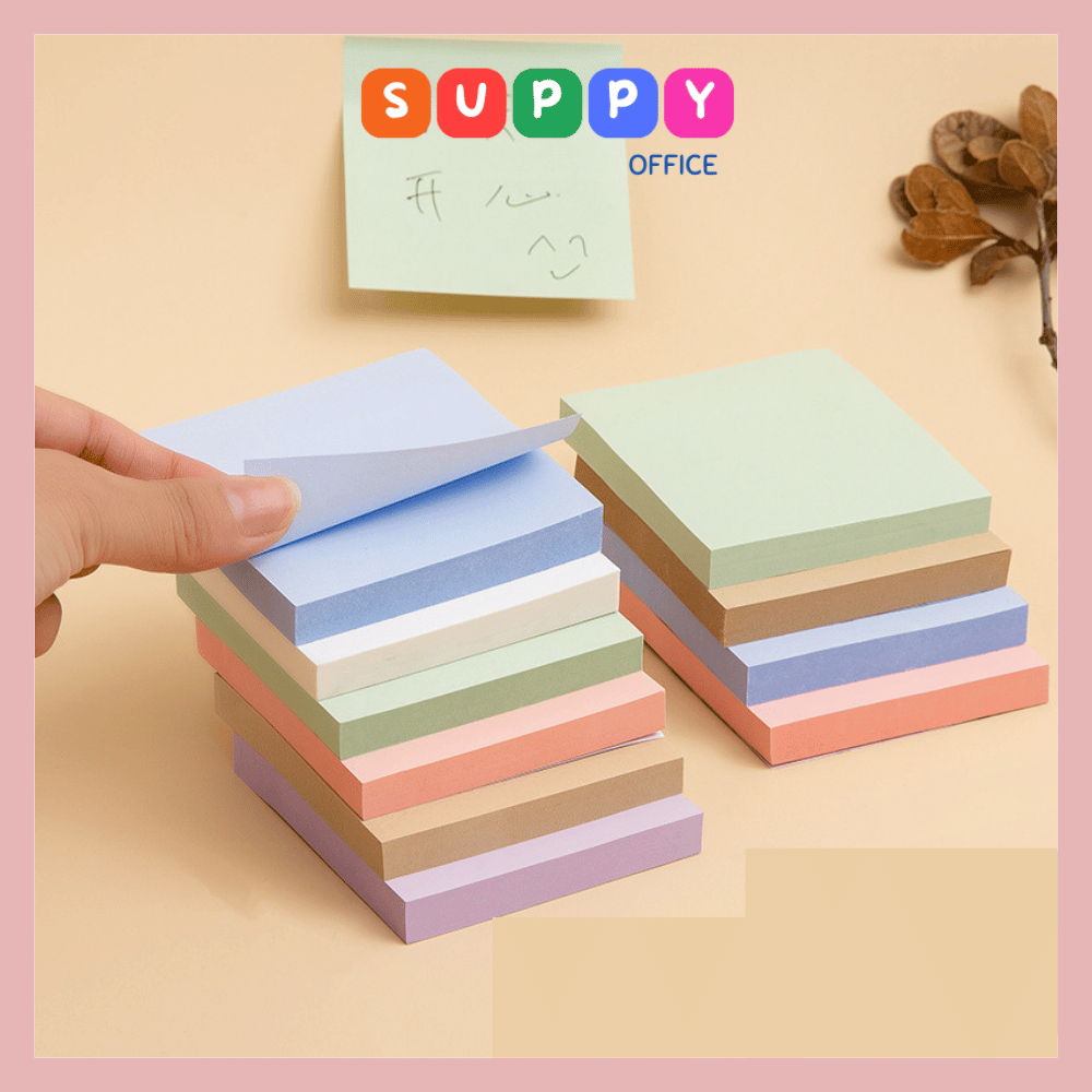 Giấy note set 100 tờ nhiều màu sắc giấy nhớ có keo dán tiện lợi Suppy ...