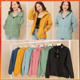 Áo Khoác Gió Nữ 2 Lớp Cao Cấp Hidoli,Áo Gió Nữ 2 Lớp Chống Nước Có Khoá Túi,Nón Tháo Rời