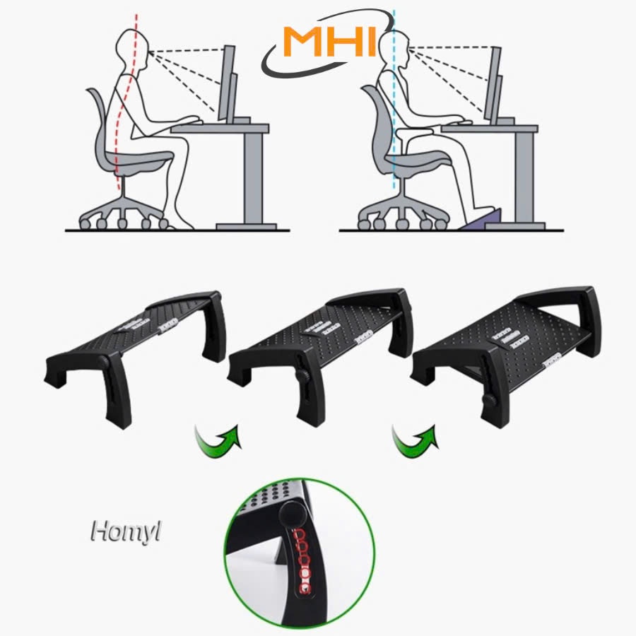 💥Freeship+✔️Ergonomic Footrest Ghế Gác Chân Công Thái Học Ghế Kê Chân Văn Phòng | BigBuy360 - bigbuy360.vn