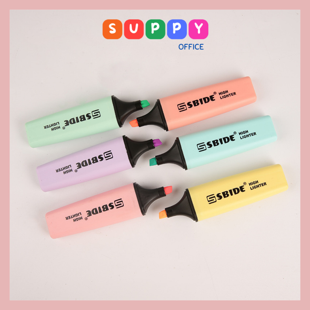Bút highlight Sbide pastel, bút dạ quang, đánh dấu nhiều màu sắc Suppy ...