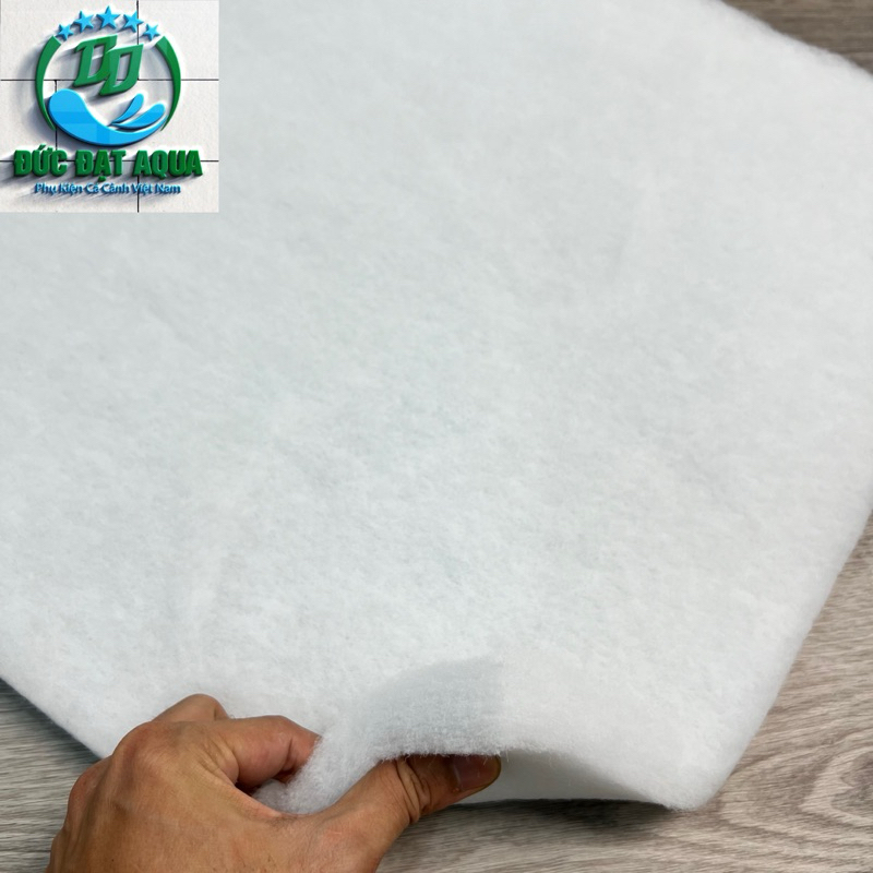Bông lọc nước trắng size 50x50x3cm vật liệu lọc bể cá loại dày tốt k tạp chất 5