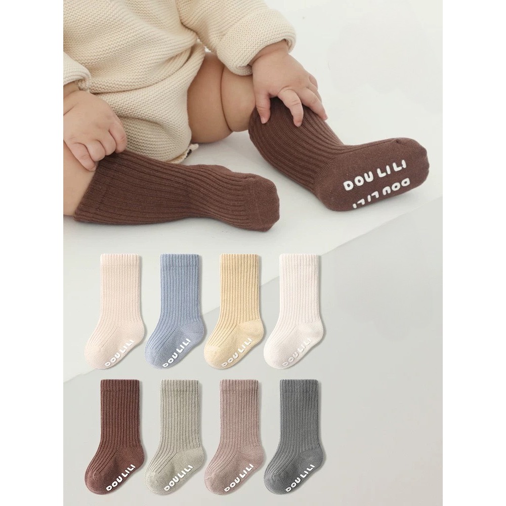 Set 5 Đôi Tất Cổ Bo Cao Cho Bé Trai Bé Gái Chất Gân Tăm Thấm Hút Mồ Hôi Co Giãn Tốt SS25 LILIRIA
