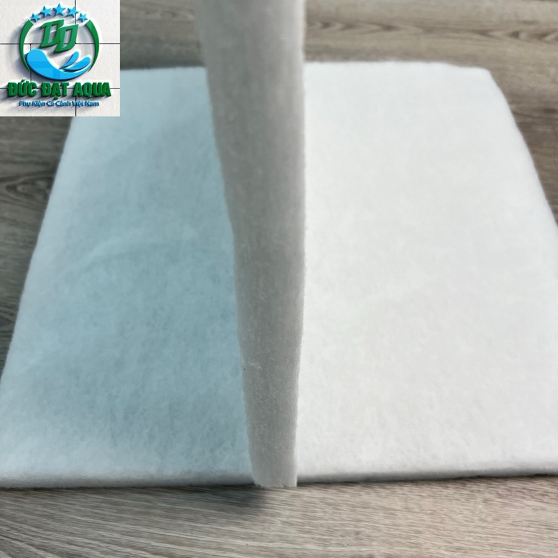 Bông lọc nước trắng size 50x50x3cm vật liệu lọc bể cá loại dày tốt k tạp chất 6