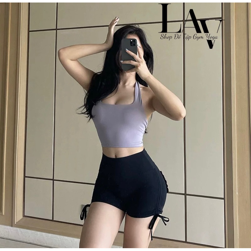 Áo bra tập gym, yoga thể thao nữ, áo bra lulu yếm hở lưng sexy - LAV Activewear/WX462