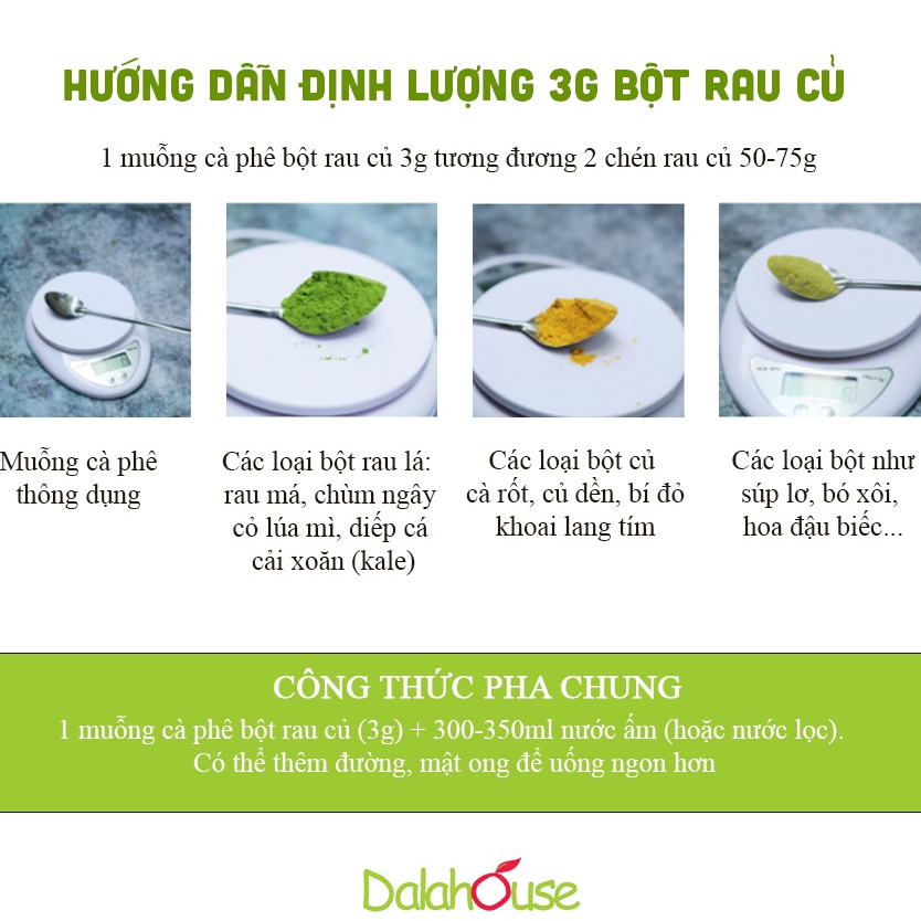 Ảnh Bột cải bó xôi hữu cơ Dalahouse 60gr nguyên chất sấy lạnh, đạt tiêu chuẩn Châu Âu 2