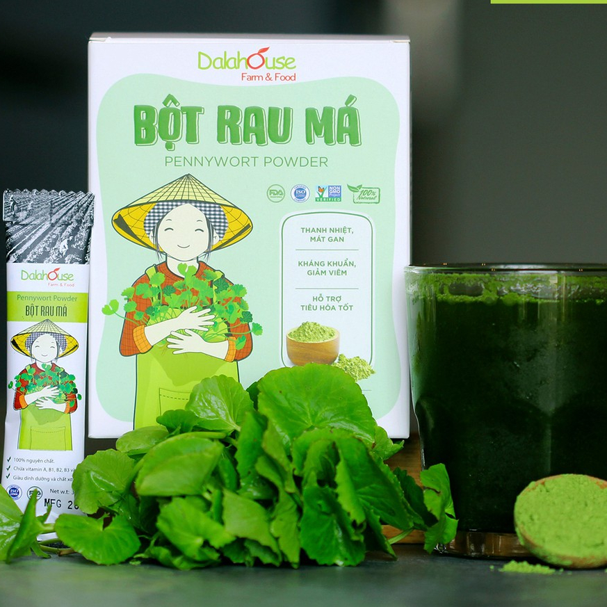 Ảnh Bột rau má organic sấy lạnh Dalahouse nguyên chất 60gr mát gan giải độc, đạt tiêu chuẩn Châu Âu 2