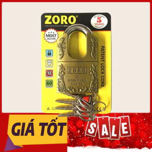 Ổ Khóa Cửa ZORO 6P Mạ Vàng Bông Lúa Thiết Kế Chống Cắt, Chống Trộm Bảo Hành 12 Tháng Lỗi Đổi Mới