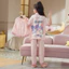 Đồ Bộ Bé Gái Pizama Chất Vải Lụa Cao Cấp Tay Bồng Cổ Sen_BM05
