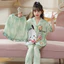 Đồ Bộ Bé Gái Pizama Chất Vải Lụa Cao Cấp Tay Bồng Cổ Sen_BM05