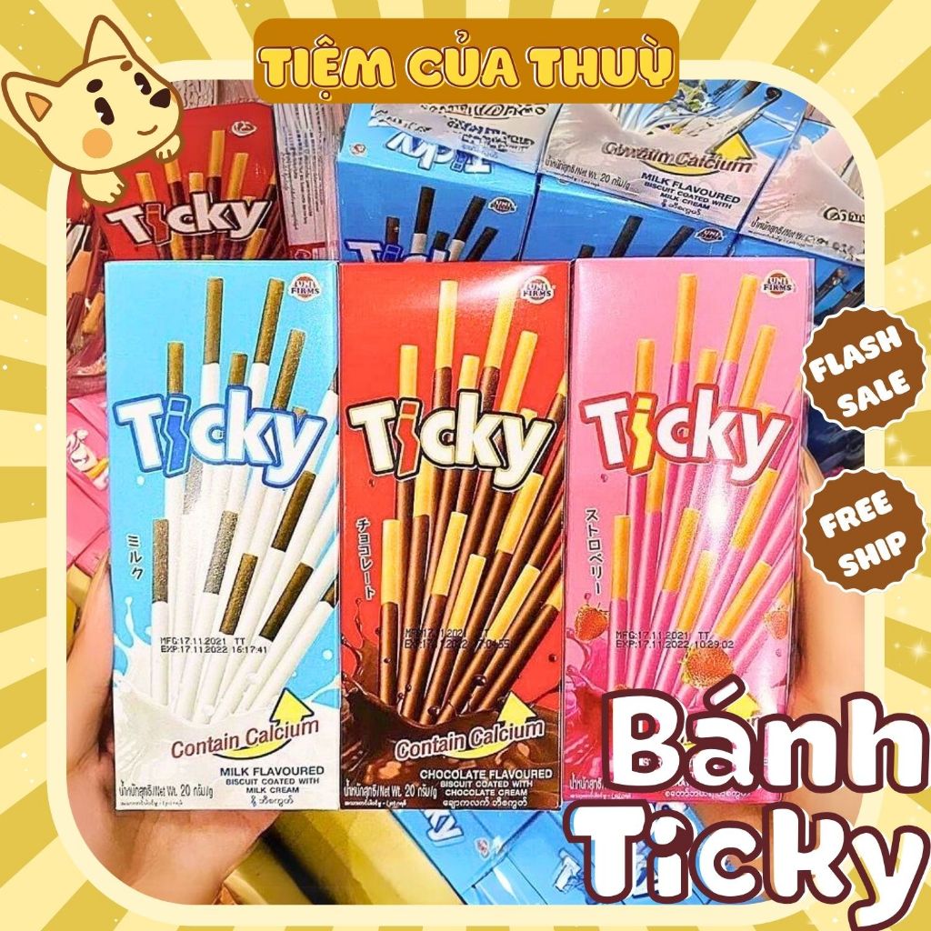 Bánh que Ticky Socola Sữa Thái Lan |hộp 20g/ 6que| | Shopee Việt Nam