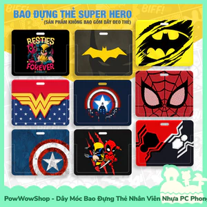 Bao Thẻ Nhân Viên Ngang Nhựa ABS Phong Cách Nhân Vật Siêu Anh Hùng Superheroes