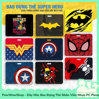 Bao Thẻ Nhân Viên Ngang Nhựa ABS Phong Cách Nhân Vật Siêu Anh Hùng Superheroes