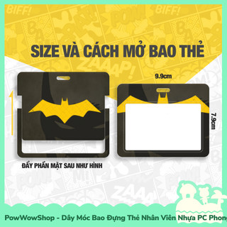 Bao Thẻ Nhân Viên Ngang Nhựa ABS Phong Cách Nhân Vật Siêu Anh Hùng Superheroes