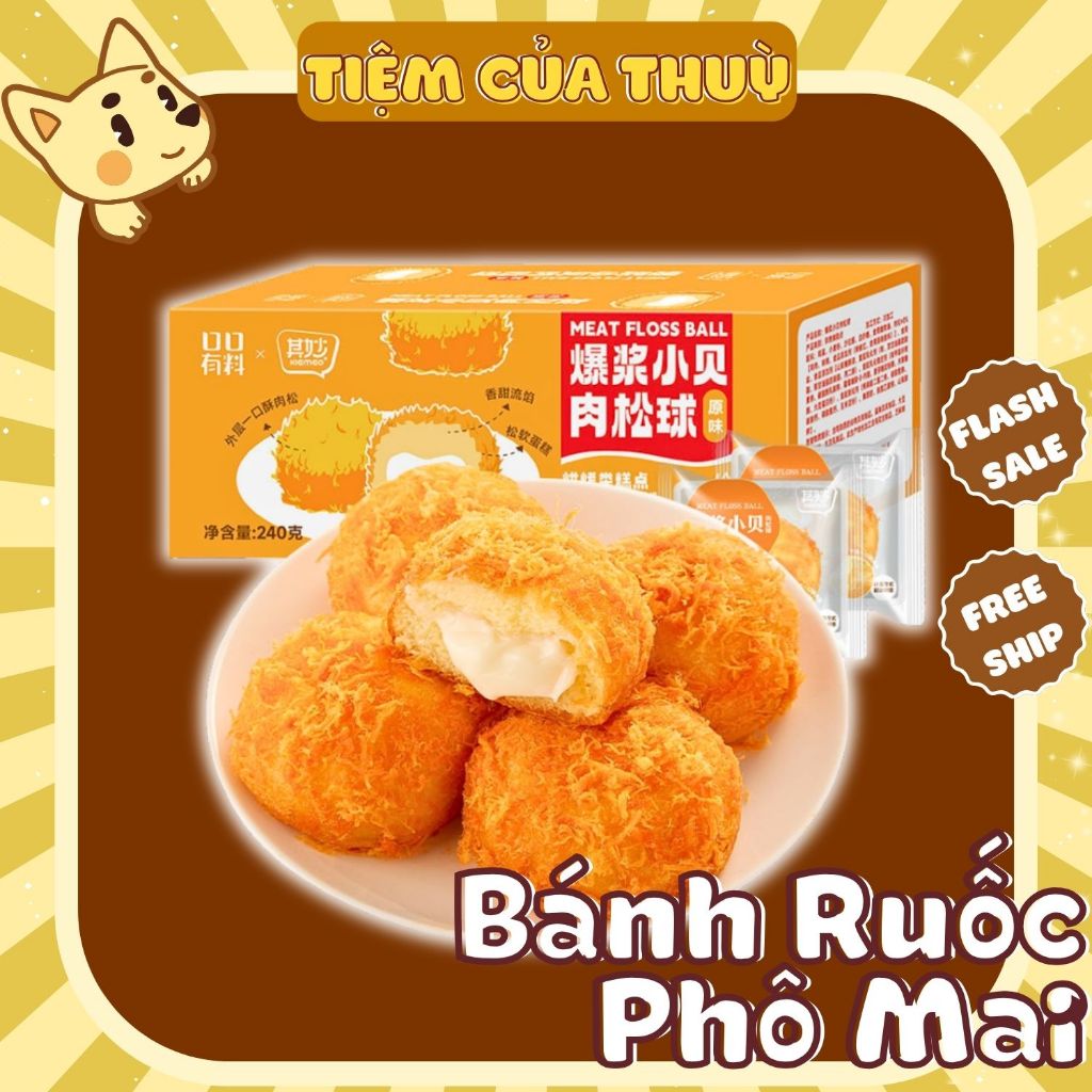 Bánh Ruốc Chà Bông Phô Mai (Hộp 6 Cái), Bánh Ruốc Nhân Phô Mai, Bánh ...