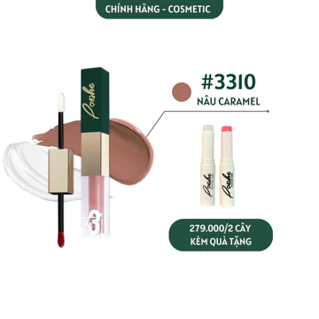 [MUA 1 TẶNG 1] Son Kem 2 Đầu Posshe Siêu Lì Không Trôi Màu 3310 - Mua 2 Cây Tặng Sáp Dưỡng + Sáp Tẩy Trang Posshe