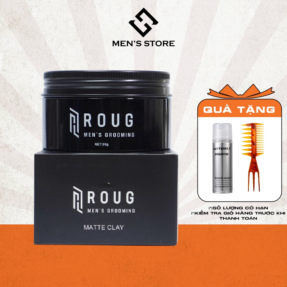 Sáp vuốt tóc Roug Matte Clay 90gr cao cấp Singapore giúp tạo kiểu cho ...