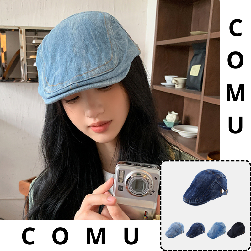 Mũ Newsboy Mũ Beret Denim Nón Mỏ Vịt Lưỡi Trai Chất Demin Mũ Nồi Phong