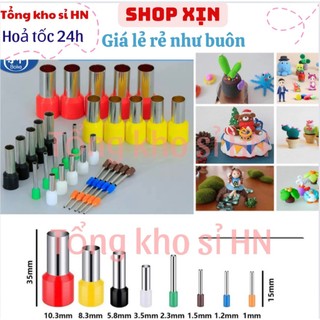 Bộ dụng cụ đục lỗ tròn,khuôn tròn mini dùng trong đất sét, đục lỗ hoa tai,đồ handmade
